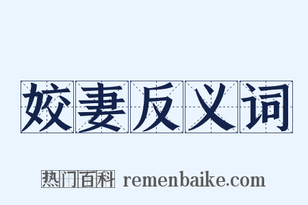 姣妻反义词是什么意思的图片